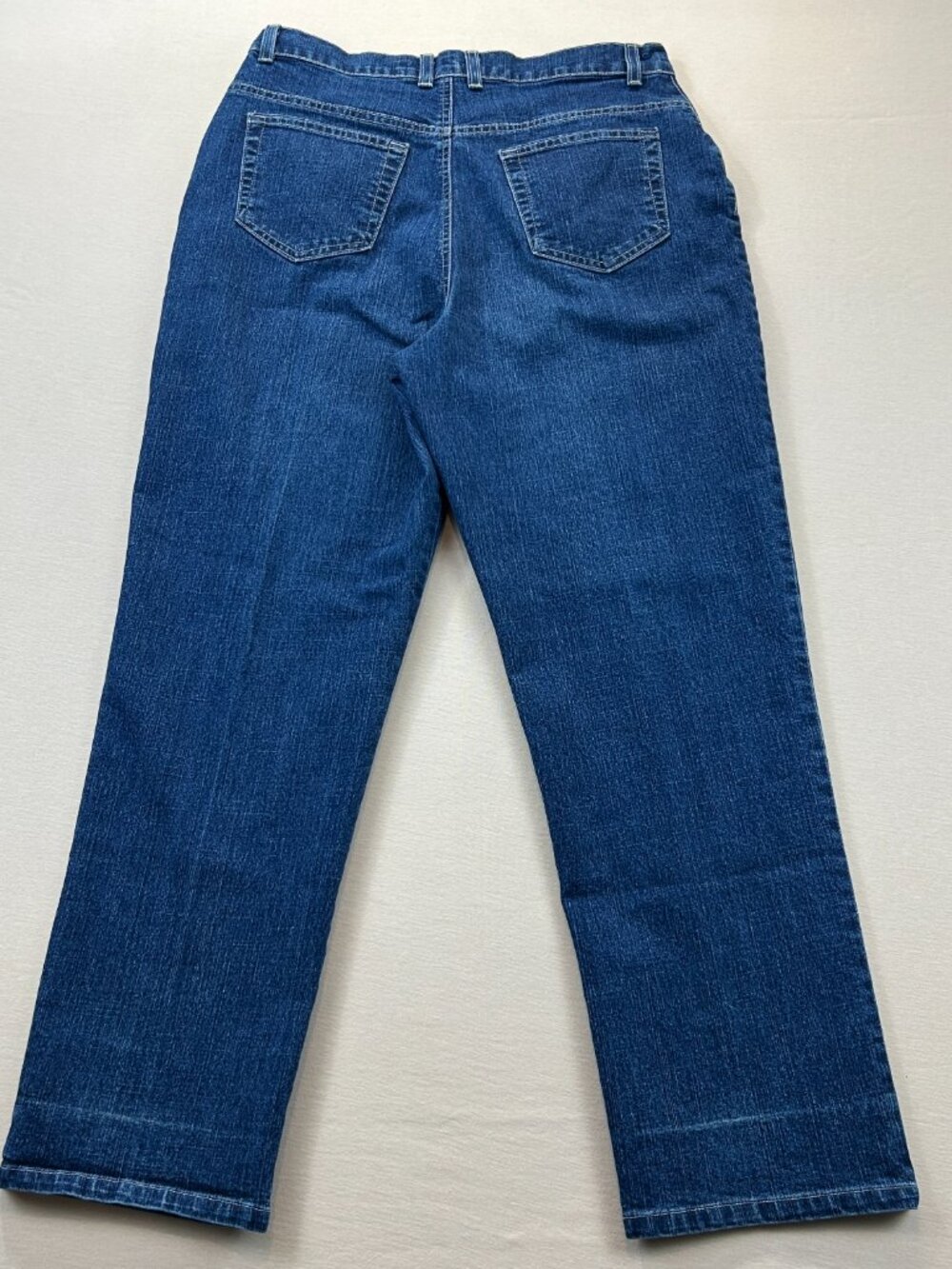 St Johns Bay Jeans Womens Size 14S Blue Denim High Rise Straight Stretch - Picture 3 of 13
